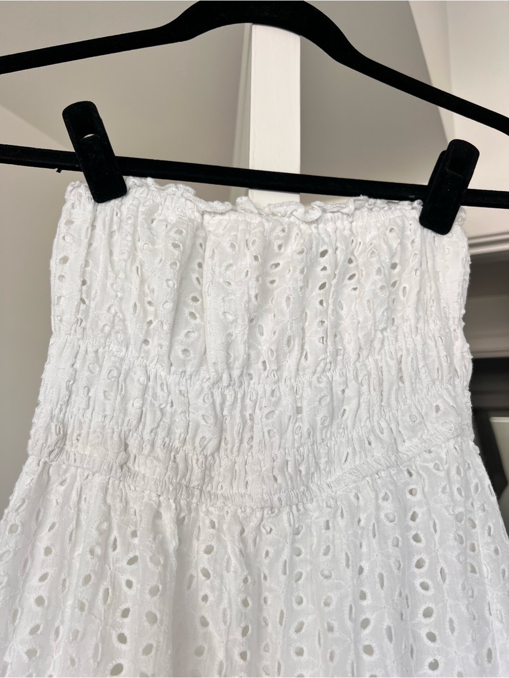 C'Isa White Cotton Poplin Strapless Mini Dress- XS/S- 100% Cotton - Picture 4 of 8